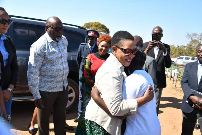 Madam Speaker being received at Shiwangandu Constituency Office