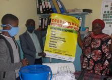 Ms Brenda M. Tambatamba donates assorted materials to a school in Kasempa Constituency