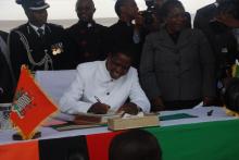H.E Mr. President Lungu Assents to the Constitution